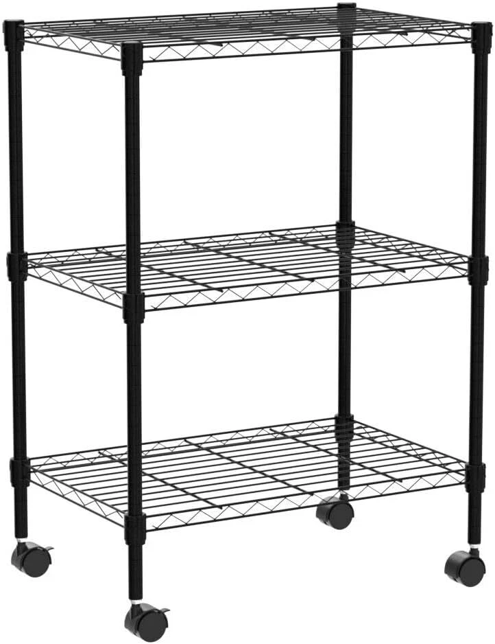 Estantería de alambre de 3 niveles estantes de almacenamiento de metal 23L x 13W x 32H estantería de almacenamiento de capa Foto 2 de 4