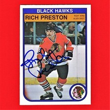 Autographed Rich Preston 1982 O-Pee-Chee Card 71 A9