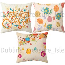 Pillow Covers Happy Easter Egg Bunny Branch Home Decor Cushion Case
