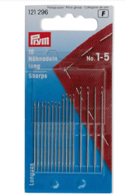 Prym Nähnadeln Sharps - Stahl, verschiedene Größen Nr. 1-5, Silber