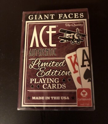 ace authentic limited edition playing cards Blue or Red Deck ability and performance that professional poker rooms require and are ideal for serious players looking for real casino quality play Playing Cards by ACE