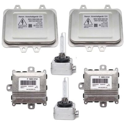 2X 7189312 Xenon Ballast AFS Drive Control Module & D1S Bulb For BMW E60 E65 E66