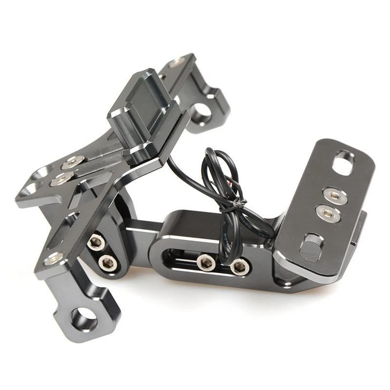 Soporte de matrícula CNC con luz LED para Honda CB1100 CB1000R VFR800 Foto 2 de 4