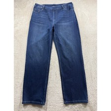 Halara Womens High Waisted Straight Leg Stretch Blue Jeans XL Meas: 34x29.5