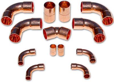 Line Set Copper Kit HVAC R 3/8 & 3/4 Line Set Copper Fittings Kit Air Condition,