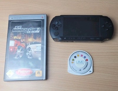 Sony PSP E1000 Charcoal Black Spielkonsole (Handheld) + 2 Spiele | ZUSTAND  