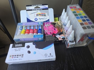 Liquitex Professional Soft Body Acrylic Marabu Metallic Alcohol Ink Lot 6pc