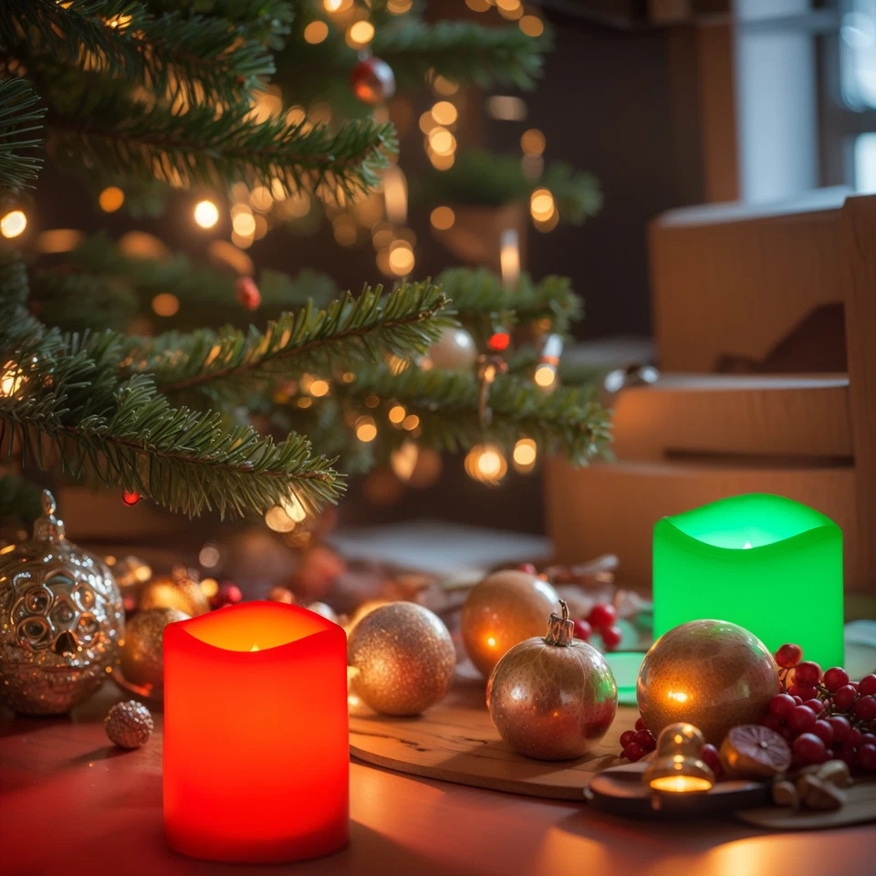 12 беспламенных мерцающих свечей таймер пульт дистанционного управления меняющий цвет - Изображение 3 из 4