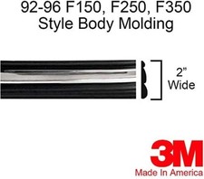 Black Chrome Side Body Trim Molding For 92-96 Pickup Truck F150 F250 F350 Bronco