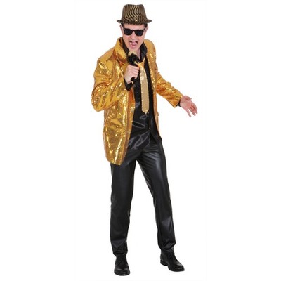 Paillettenjacke Herren gold Show Jacket Jacke Showtime Glitzerjacke Showmaster