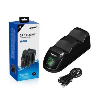 DOBE Ladestation für 2 Playstation 4/ PS4 Slim/ PS4 Pro DualShock Controller