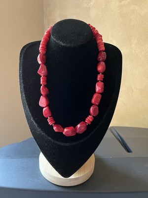 Barse Sterling Silver And Red Coral Necklace 