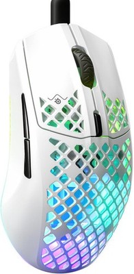 SteelSeries Aerox 3 Wired Gaming Mouse 8500 DPI RGB TrueMove Core White 59g ONU