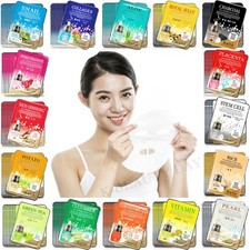42pcs Korean Essence Face Mask Pack Nose Strip Set Anti Aging Facial Mask KOREA