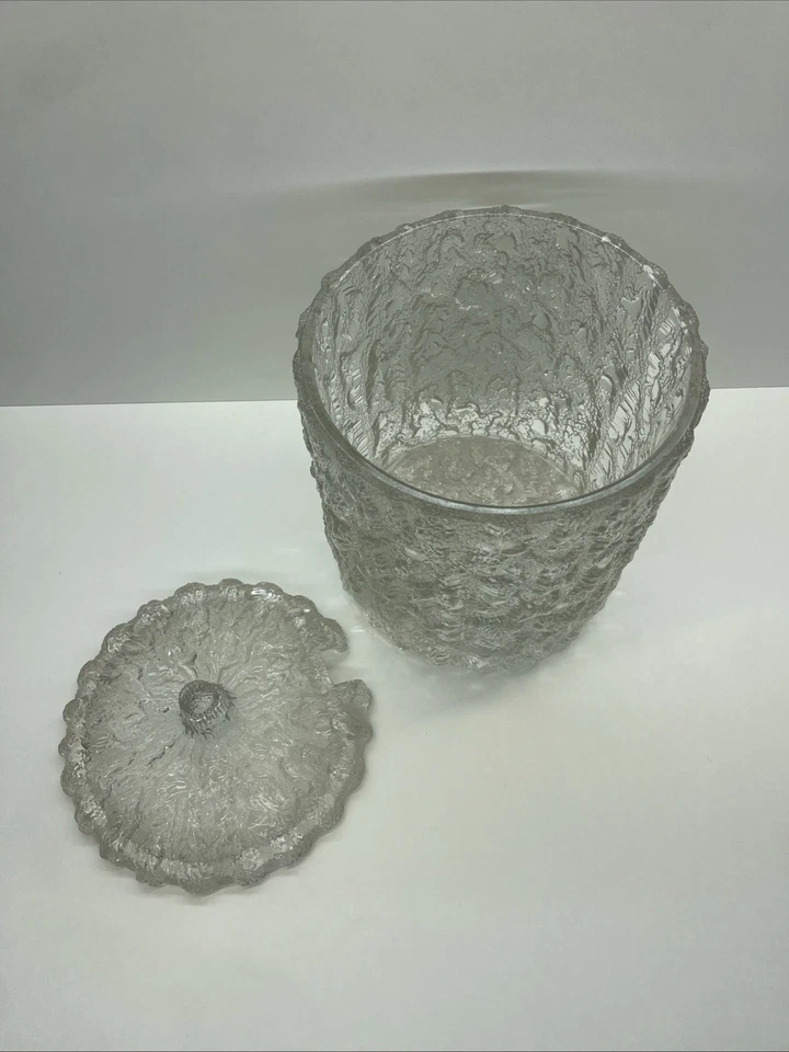 Vintage Eisglas Bowle Topf 1960er – schwer – H26xØ21 cm – Top Zustand - Bild 3 von 4