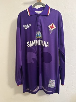 Reebok Fiorentina 1995 1996 Italy Serie A Home Kit Shirt jersey XL Long Sleeve