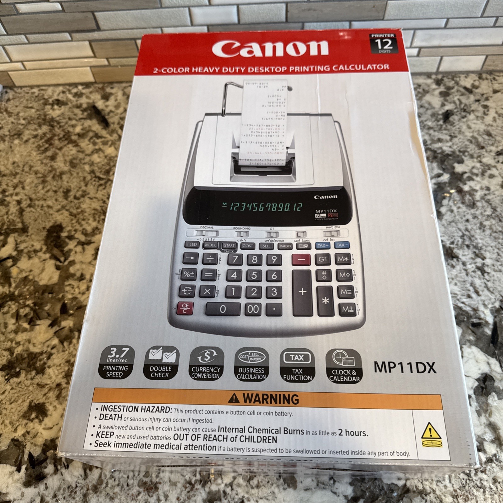 Canon MP11DX-2 Printing Calculator with 3.7 Lines/Sec Black and Red Display 2198C001-image