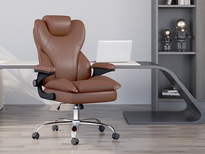 Big and Tall Office Chair Reclining High Back Leather Computer Chair.