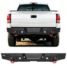 Gng Heavy Duty Steel Rear Bumper Wled Lights Drings For 19972004 Dodge Dakota