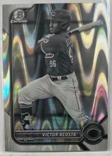 2022 Bowman Draft #BDC-70 Victor Acosta Chrome Black & White RayWave Refractor