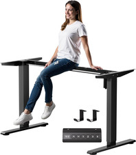 Electric Standing Desk Frame, Height Adjustable Table Legs with 3 Memory Control