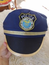 Police Hat Halloween Fancy Dress Costume Cops Robbers Adult