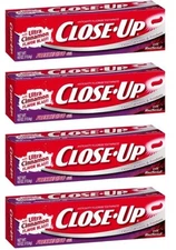 Close-Up Fluoride Toothpaste, Freshening Red Gel 4 oz (Pack of 4) 