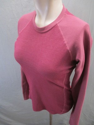 Unbranded Size M Womens Bordo Stretch Long Sleeve Crew Neck Activewear Shirt 306