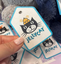 Personalisable Edible Card Jelly Cat Swing Tag Cake or Cupcake Topper