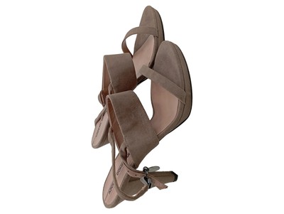 Adolfo Dominguez Damen Sandaletten Gr. 40 Beige Elegant Modisch