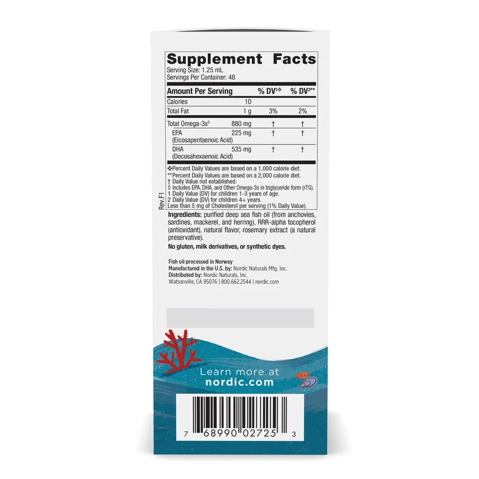 Nordic Naturals DHA Xtra para niños - Omega-3 concentrado para niños, bayas, 2 oz Foto 2 de 4