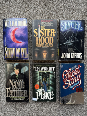 Lot Of 6 Horror PB - Paperbacks From Hell - Peter Straub T.M. Wright Farris