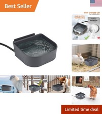 Durable Heated Pet Bowl - 1 L Capacity, Scratch-Resistant  Easy to Clean