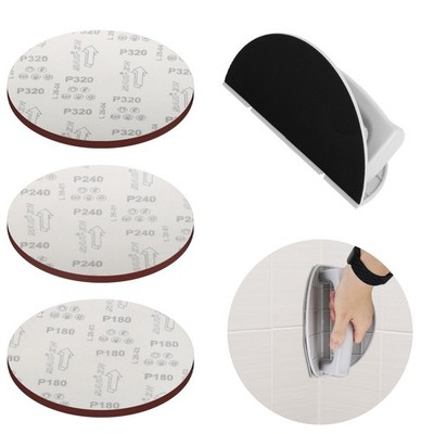 Drywall Sanding Tool Kit Hand Corner Sander + 12x 9'' Sanding Discs for Wall Wood