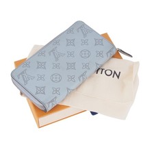 LOUIS VUITTON Zippy Mahina Blau M81643 Luxus Leder Portemonnaie OP: 1090 €