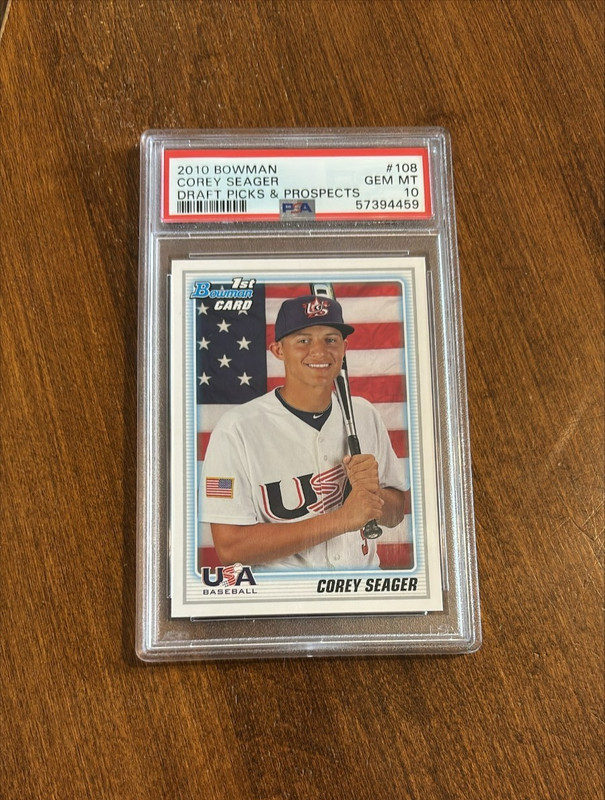 Corey Seager 2010 Bowman 1st Draft Picks Prospects #108 Dodgers Rangers PSA 10