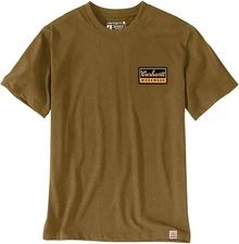 CARHARTT MEN'S XL RELAXED FIT SS  LIGHTWEIGHT SCRIPT PATCH T-SHIRT~ GOLDEN GRASS