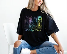 Comfort Colors Witchy Vibes Halloween Spooky Season T- Shirt