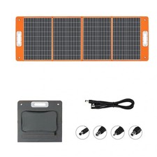 Panneau Solaire Pliable 100W Chargeur Portable DC/ USB-C 65W Camping Bivouac FR.