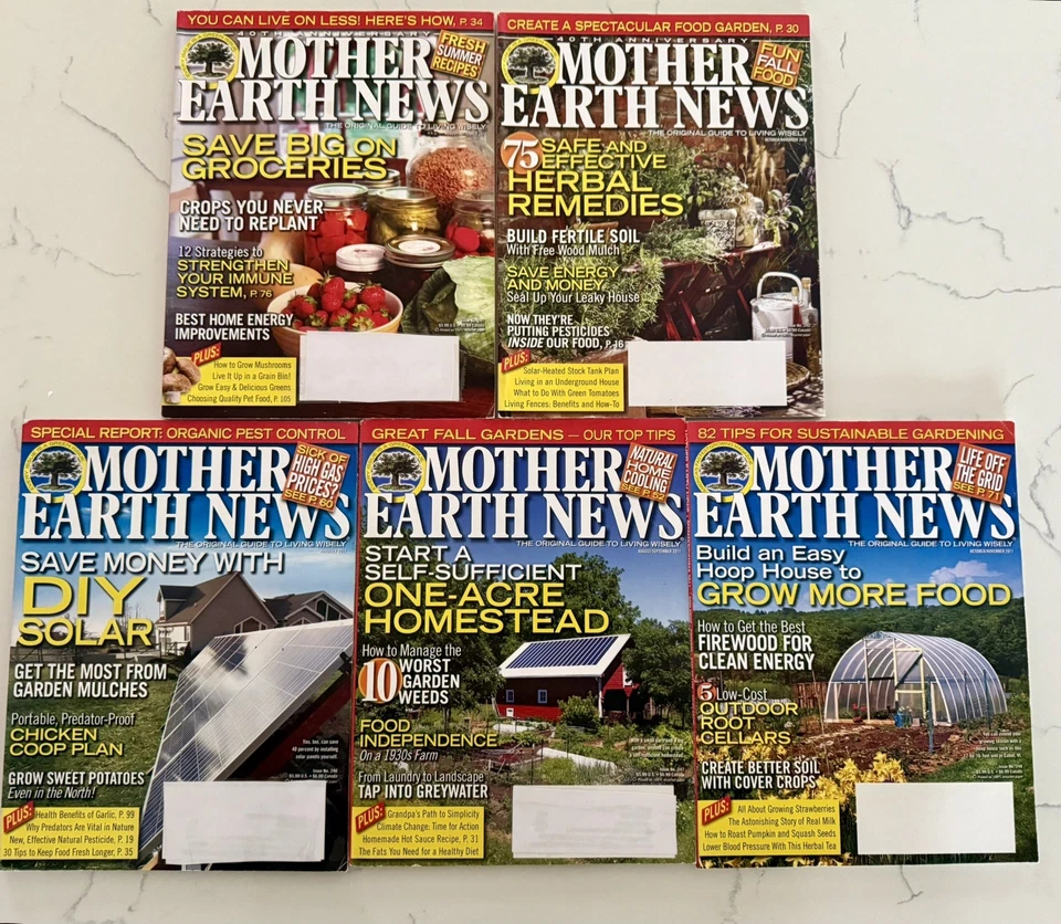 HUGE Lot 24 Mother Earth News, Countryside & Small Stock Journal, Grit Foto 3 de 4