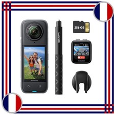 Insta360 X4 Pack GPS Caméra d'action 360° 8K étanche stabilisée