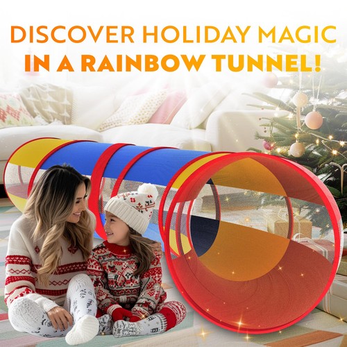 Kids Play Tunnel for Toddlers 1-3 and Up, Large Opening Colorful Pop Up Baby ... - Picture 6 of 8