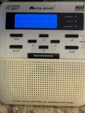 Midland WR-120EZ NOAA Weather Radio Digital All Hazards Alert With Power Supply