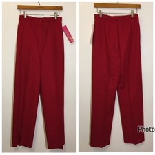 Vintage 70s 80s NWT RUSS Red Dress Pants High Waist Mom Grandma ILGWU IB 