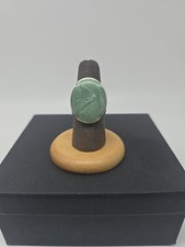 Vintage Sterling Silver And Jade Ring Size 7
