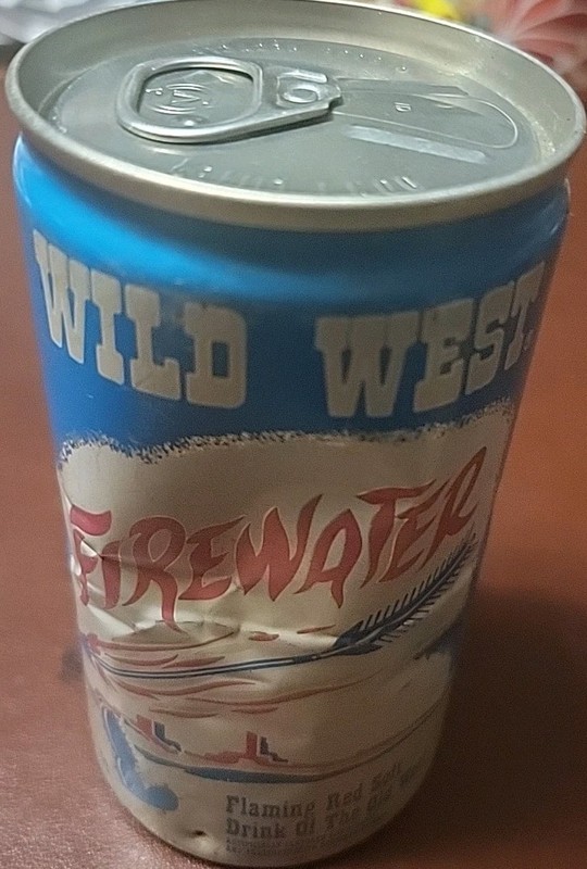 Wild West:  Firewater- Flaming Red Soft Drink of The Old West- 1 empty can