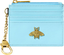 Credit Card Holder Small Keychain Wallet for Women RFID Blocking  Minimalist Sl
