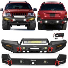 Black Frontrear Bumper D-rings Winch Plate For Jeep Grand Cherokee Wj 1999-2004 Black Frontrear Bumper D-rings Winch Plate For Jeep Grand Cherokee Wj 1999-2004
