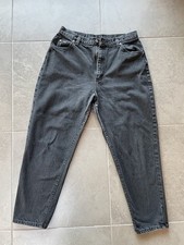 Vintage Lee Jeans Black USA Made Womens 16 Petite High Rise Mom Jeans