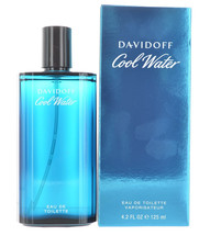Cool Water by Davidoff Cologne for Men 4.2 oz EDT NATURAL SPRAY New in Box